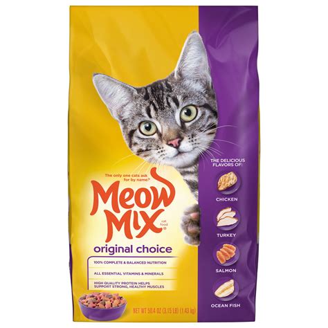 Meow Mix Original Choice Dry Cat Food Pound Bag Walmart