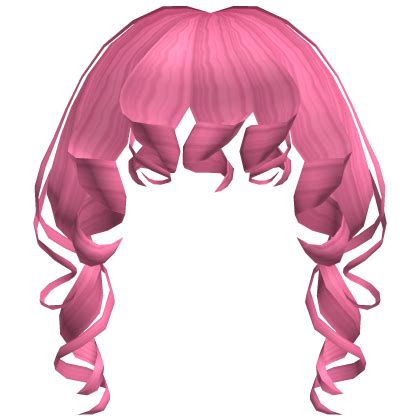 Curly Locks Bangs In Hot Pink Roblox