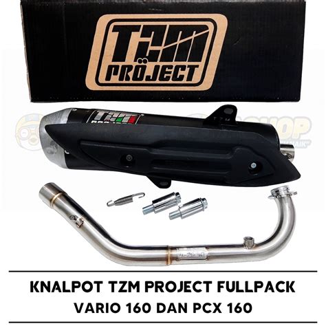 Jual Knalpot Standar Racing TZM Project Vario 160 Dan PCX 160 Shopee