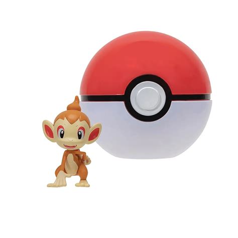 Boneco Pokémon Chimchar Pokébola 2606 Sunny Real Brinquedos