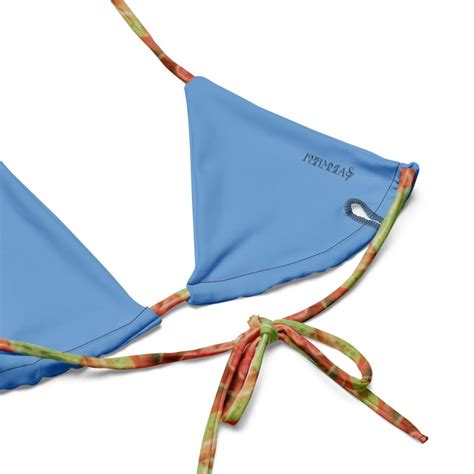 Sea Flower Print Recycled String Bikini Formula S7 Wolf Badger