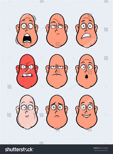 Funny Cartoon Heads Colored Vector Set Stock Vector (Royalty Free) 701726893 | Shutterstock