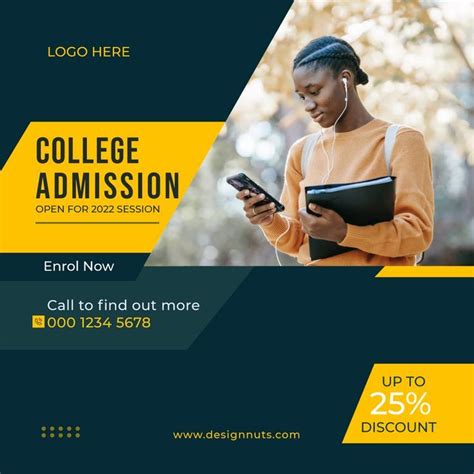 College Admission Social Media Banner Design Good Work Ethic How To