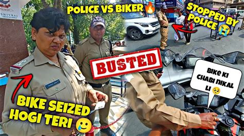 Yaha Aakar Galti Kar Di Police Na Pakad Liya Biker Vs Police