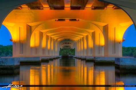 Veterans Memorial Bridge Palm City Florida Under Bridge | HDR Photography by Captain Kimo