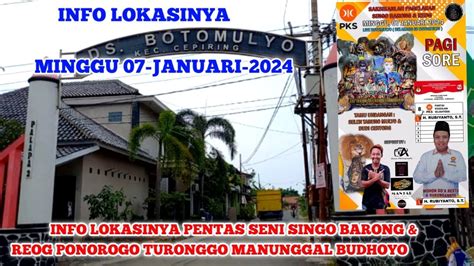 INFO LOKASINYA PENTAS SENI SINGO BARONG TURONGGO MANUNGGAL BUDHOYO