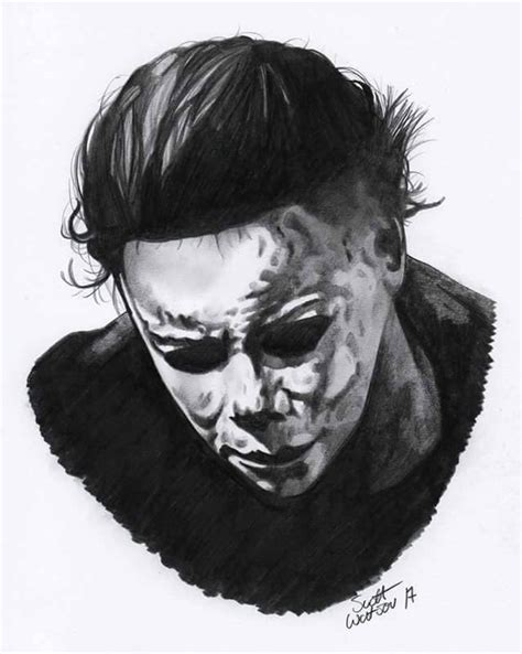 Michael Myers A4 Pencil Drawing Etsy