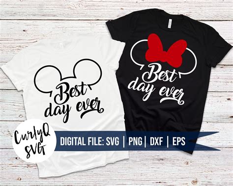 Svg Best Day Ever Mickey Minnie Digital Download Cut Etsy