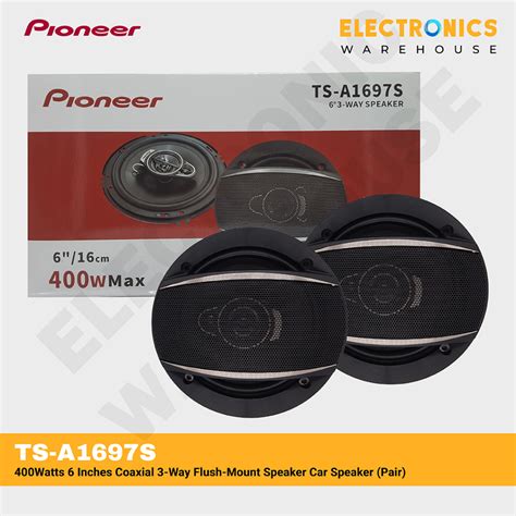 Pioneer TS A1697S 400Watts 6 Inches Coaxial 3 Way Flush Mount Speaker