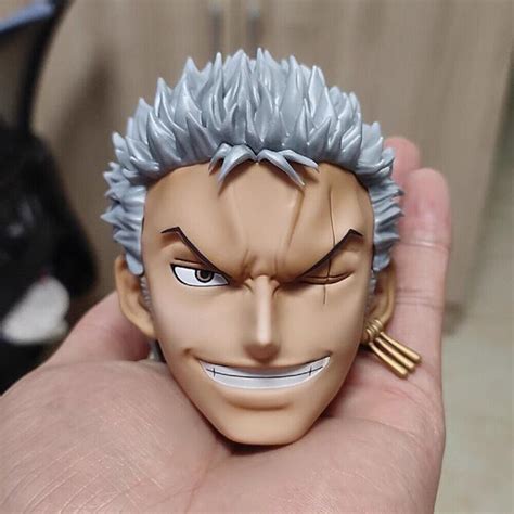 Roronoa Zoro One Piece Head Carving Painted Head Figure Accessory Gray