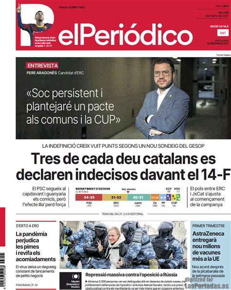 Periodico El Periódico de Catalunya Català 1 2 2021