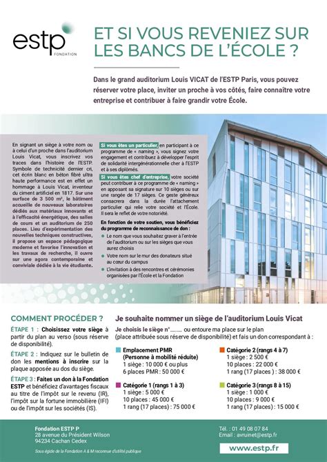 Calam O Fondation Estp Paris Et Si Vous Reveniez Sur Les Bancs De L