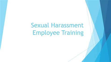 Sexual Harassment Employee Training Ppt Download