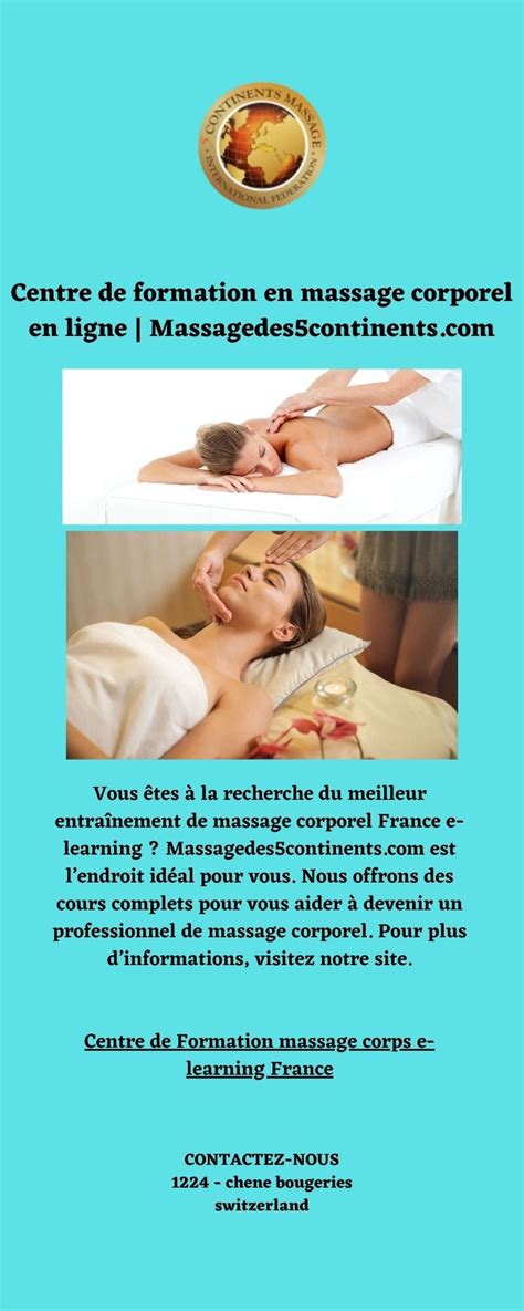 Centre De Formation En Massage Corporel En Ligne