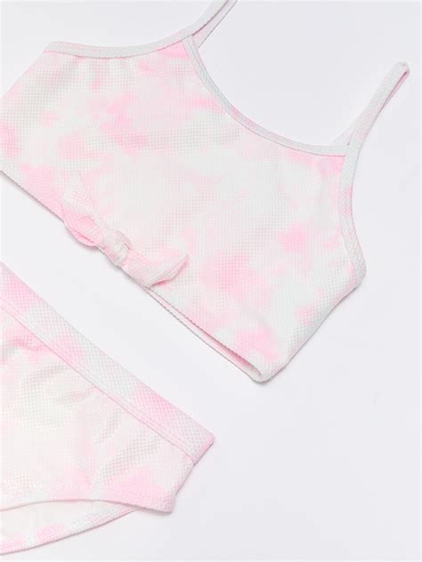 LCW Kids Pembe Batik Desenli Kız Çocuk Bikini S31789Z4 LT4 LCW