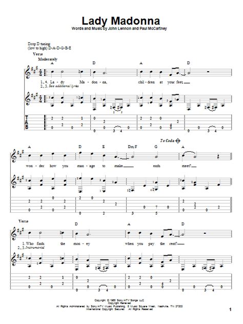 Lady Madonna By The Beatles Solo Guitar Guitar Instructor
