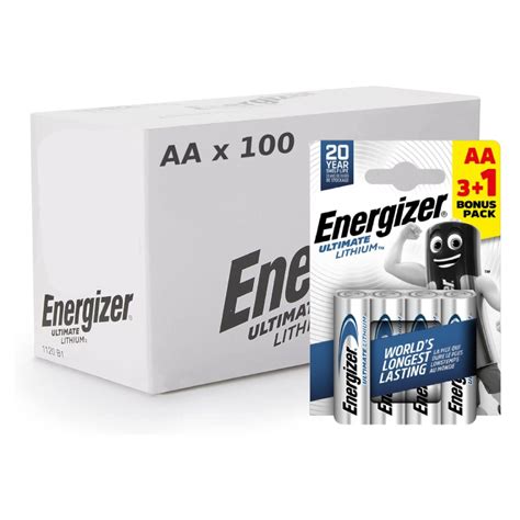 Energizer Ultimate Lithium L91 Mignon AA Battery 120 Pack AA Mignon