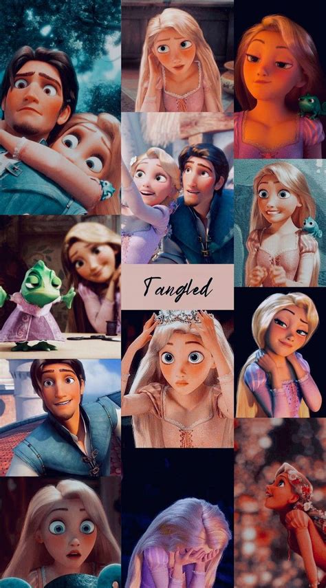 Download Tangled Collage Aesthetic Cartoon Disney Wallpaper