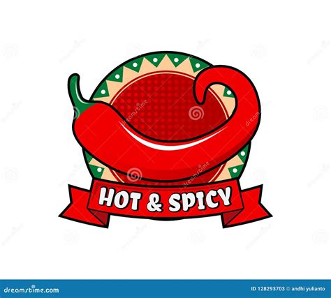 Hot Spicy Food Warning Sign Cartoon Vector Cartoondealer