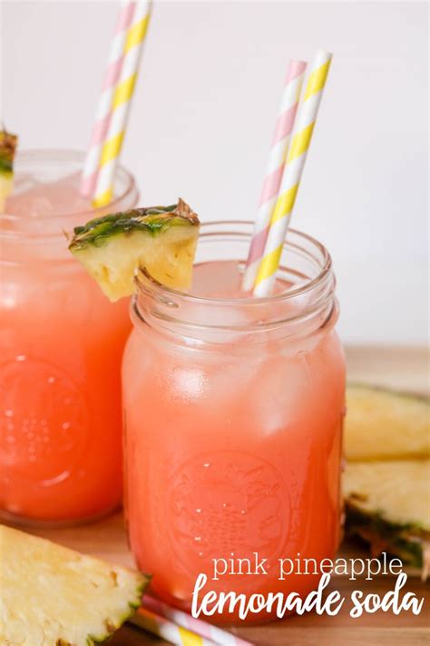 Pineapple Pink Lemonade Soda Lemonade Recipes Pineapple Lemonade