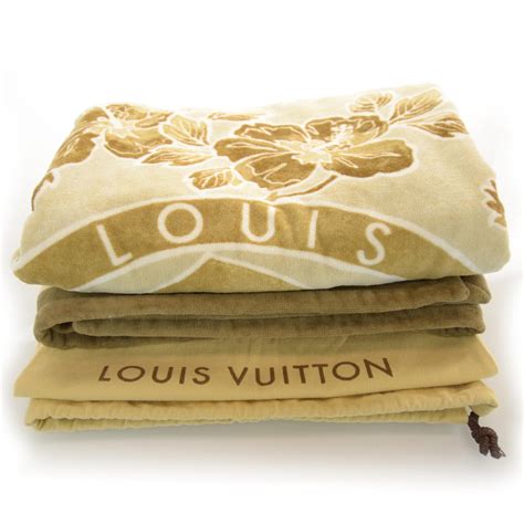 LOUIS VUITTON Cotton Hibiscus Beach Towel 34633