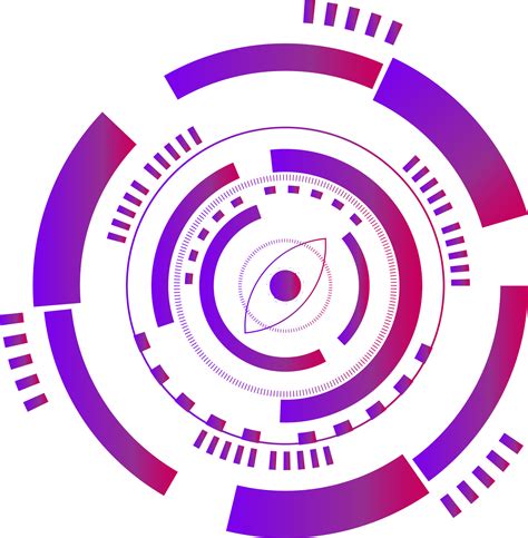 Tech Circle Technology Network Digital Science Icon Element Graphic