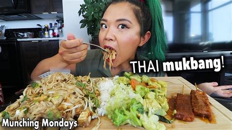 Thai Food Mukbang Vegan Munching Mondays Ep30 Youtube