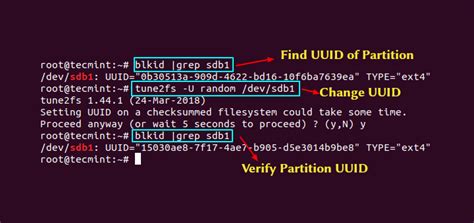 How To Change Uuid Of Partition In Linux Filesystem