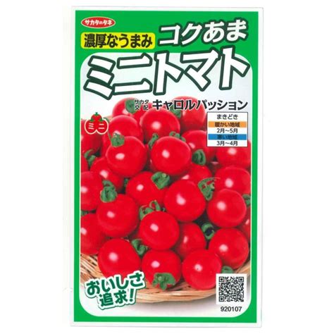 トマト ミニトマト種 キャロルパッション 12粒 株サカタのタネ 実咲400（002826） 2312182 グリーンロフトネモト