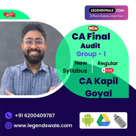 Ca Final New Syllabus Audit Regular Batch By Ca Kapil Goyal Legendswale