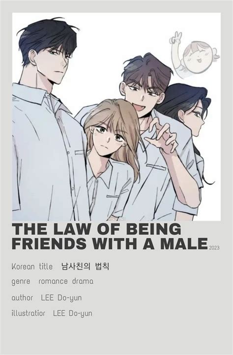 The Law Of Being Friends With A Male Friend Minimalist Poster Manga