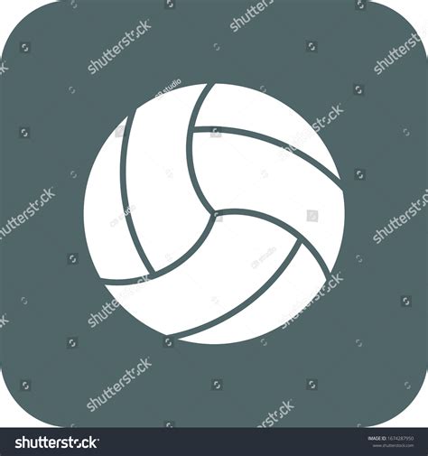 Volleyball Icon Volleyball Symbol Vector Illustration Stock Vector ...