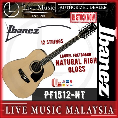 Ibanez Performance Series PF1512 Dreadnought 12-String Acoustic Guitar - Natural (PF1512-NT ...