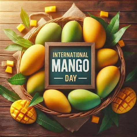 Premium Photo International Mango Day Celebration With Fresh Mangoes