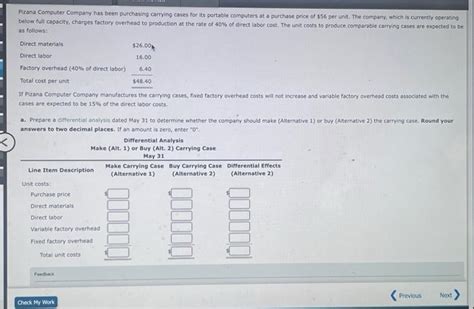 Solved Pizana Computer Company Has Been Purchasing Carrying Chegg