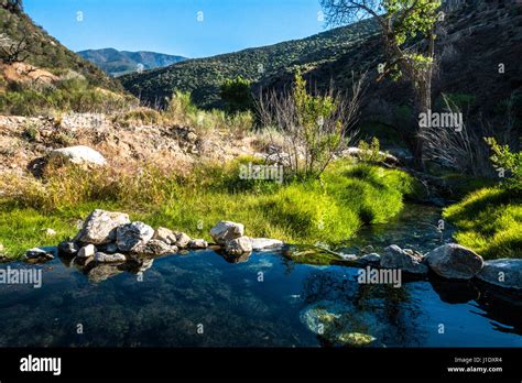 A Natural Pool Of Hot Water At The Sespe Hot Springs Near Ojai Stock