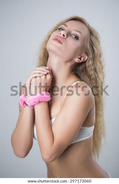 Woman Underwear Bite Handcuffs Bdsm Sex Stock Photo 297173060