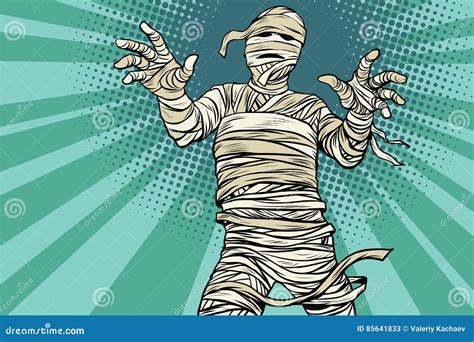 Vintage Egyptian Mummy Horror Movie and Halloween Stock Vector ...