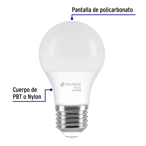 Ficha Tecnica L Mpara De Led Tipo Bulbo A W Luz C Lida Caja Basic