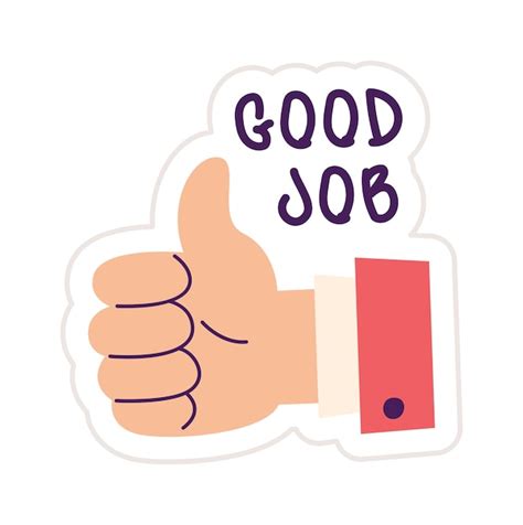 Premium Vector Good Job Sticker