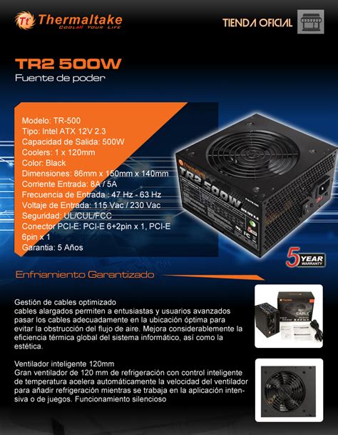 Fuente De Alimentacion Thermaltake Tr W