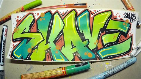 Graffiti Speedart L Speedpaint Shave Green Sticker Youtube