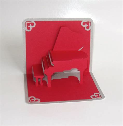 Grand Piano 3D Pop Up CARD Origamic Architecture Home Etsy Pop Up