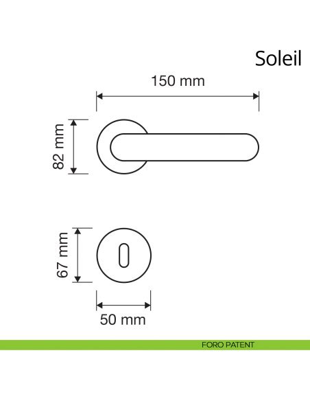 Maniglia Per Porta Interna Soleil Linea Cal Con Rosetta Artistica