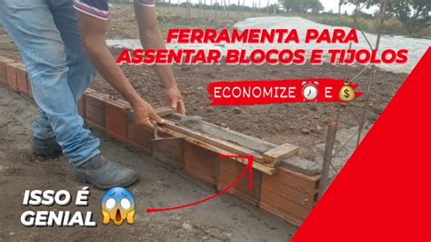 Como Fazer Ferramenta Para Assentar Blocos E Tijolos Youtube