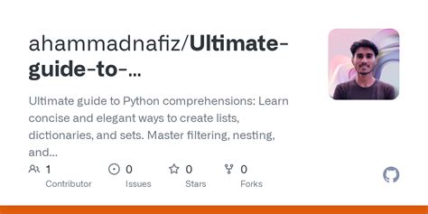 GitHub Ahammadnafiz Ultimate Guide To Comprehensions In Python