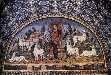 Christ As The Good Shepherd Mosaic Byzantine Mosaic Art History