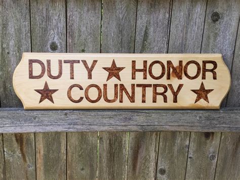 Duty Honor Country Plaque