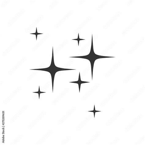 Shine Icon Template Black Color Editable Clean Star Symbol Vector Sign