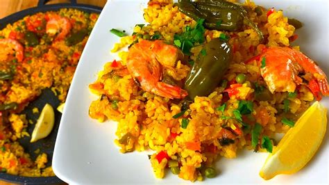 Authentic Spanish Seafood Paella Rice Fast And Easy Recipe Youtube